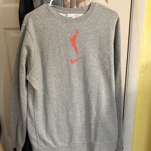 Nike Heather Gray Crewneck with Red Logo
